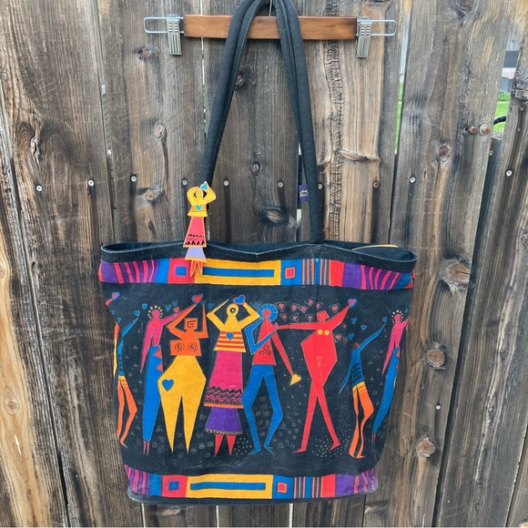 Laurel Burch Handbags - Vintage Laurel Burch Tribal Tote Bag